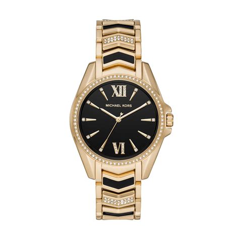 michael kors whitney schwarz weiß|michael kors whitney watch.